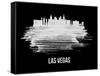 Las Vegas Skyline Brush Stroke - White-NaxArt-Framed Stretched Canvas