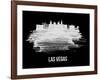 Las Vegas Skyline Brush Stroke - White-NaxArt-Framed Art Print