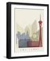 Las Vegas Skyline Poster-paulrommer-Framed Art Print