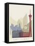 Las Vegas Skyline Poster-paulrommer-Framed Stretched Canvas