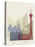 Las Vegas Skyline Poster-paulrommer-Stretched Canvas