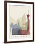 Las Vegas Skyline Poster-paulrommer-Framed Art Print