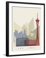 Las Vegas Skyline Poster-paulrommer-Framed Art Print