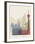 Las Vegas Skyline Poster-paulrommer-Framed Art Print