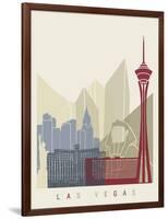 Las Vegas Skyline Poster-paulrommer-Framed Art Print