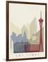 Las Vegas Skyline Poster-paulrommer-Framed Art Print