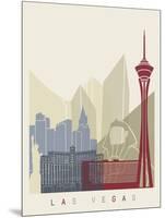 Las Vegas Skyline Poster-paulrommer-Mounted Art Print