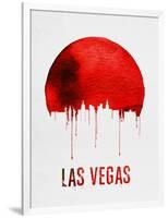 Las Vegas Skyline Red-null-Framed Art Print