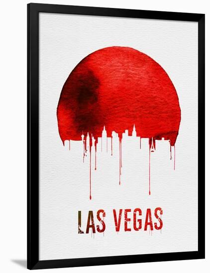 Las Vegas Skyline Red-null-Framed Art Print