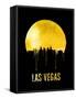 Las Vegas Skyline Yellow-null-Framed Stretched Canvas