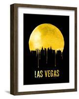 Las Vegas Skyline Yellow-null-Framed Art Print