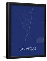 Las Vegas, United States of America Blue Map-null-Framed Poster