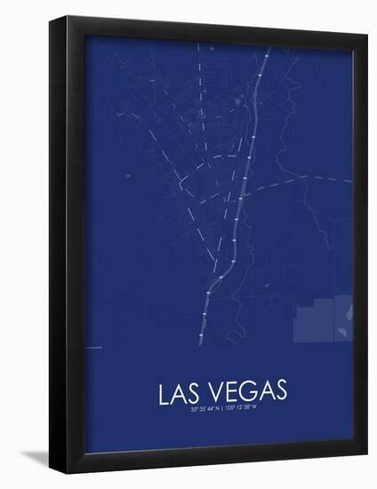 Las Vegas, United States of America Blue Map-null-Framed Poster