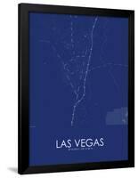Las Vegas, United States of America Blue Map-null-Framed Poster