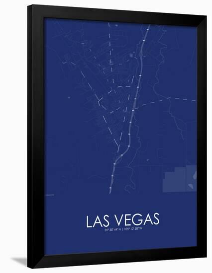 Las Vegas, United States of America Blue Map-null-Framed Poster