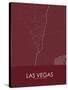 Las Vegas, United States of America Red Map-null-Stretched Canvas