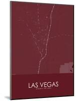 Las Vegas, United States of America Red Map-null-Mounted Poster