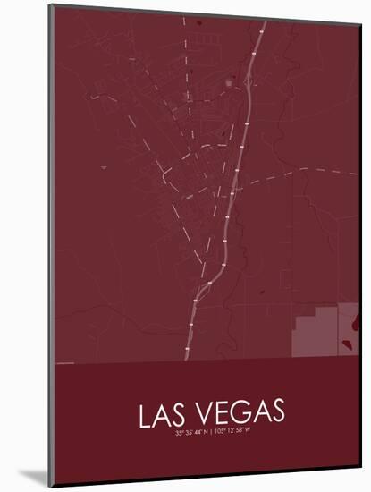 Las Vegas, United States of America Red Map-null-Mounted Poster