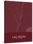 Las Vegas, United States of America Red Map-null-Stretched Canvas