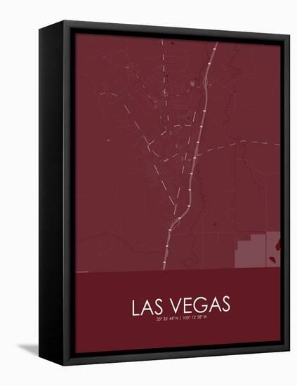 Las Vegas, United States of America Red Map-null-Framed Stretched Canvas