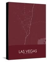 Las Vegas, United States of America Red Map-null-Stretched Canvas