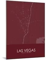 Las Vegas, United States of America Red Map-null-Mounted Poster