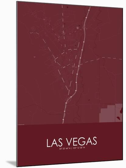 Las Vegas, United States of America Red Map-null-Mounted Poster