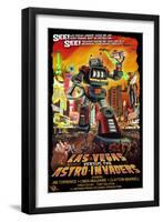 Las Vegas vs. The Astro-Invaders-Lantern Press-Framed Art Print
