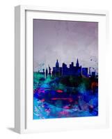 Las Vegas Watercolor Skyline-NaxArt-Framed Art Print