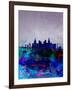 Las Vegas Watercolor Skyline-NaxArt-Framed Art Print
