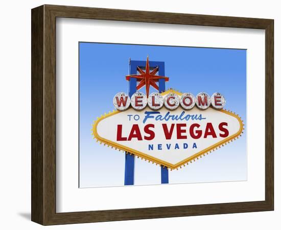 Las Vegas Welcome Road Sign-Beathan-Framed Photographic Print