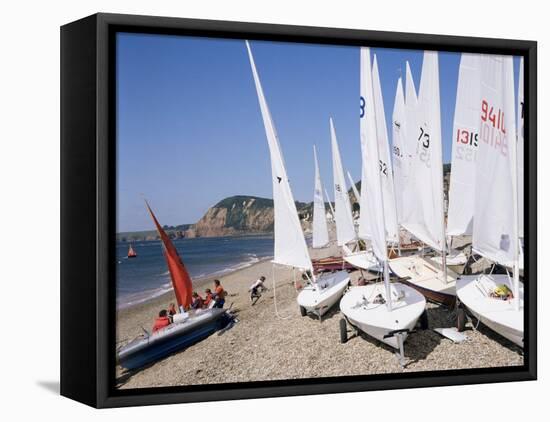 Laser Dinghies, Sidmouth, Devon, England, United Kingdom-Cyndy Black-Framed Stretched Canvas