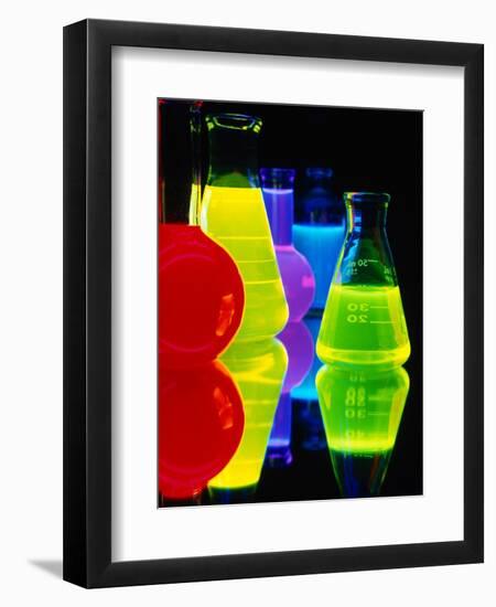 Laser Dyes in Flasks-Charles O'Rear-Framed Premium Photographic Print