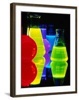 Laser Dyes in Flasks-Charles O'Rear-Framed Photographic Print