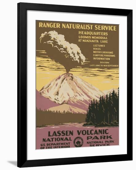 Lassen Volcanic National Park, c.1938-null-Framed Art Print