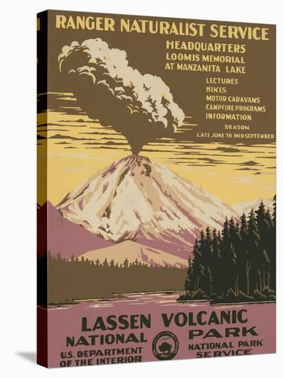 Lassen Volcanic National Park, c.1938-null-Stretched Canvas
