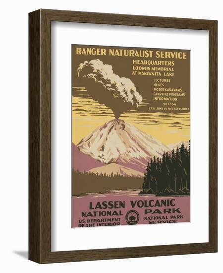 Lassen Volcanic National Park, c.1938-null-Framed Art Print