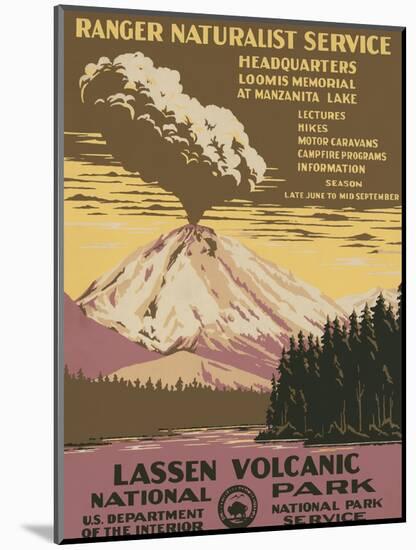 Lassen Volcanic National Park, c.1938-null-Mounted Art Print