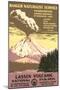 Lassen Volcanic National Park Travel Poster-null-Mounted Art Print