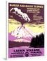 Lassen Volcanic National Park Vintage Travel Poster-null-Framed Art Print