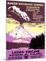 Lassen Volcanic National Park Vintage Travel Poster-null-Mounted Art Print