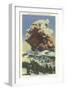 Lassen Volcano Erupting-null-Framed Art Print