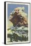 Lassen Volcano Erupting-null-Framed Stretched Canvas