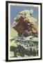 Lassen Volcano Erupting-null-Framed Art Print