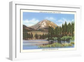 Lassen Volcano, Manzanita Lake-null-Framed Art Print