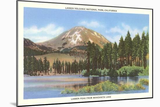 Lassen Volcano, Manzanita Lake-null-Mounted Art Print