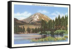 Lassen Volcano, Manzanita Lake-null-Framed Stretched Canvas