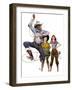 "Lasso Tricks,"July 29, 1939-Floyd Davis-Framed Giclee Print