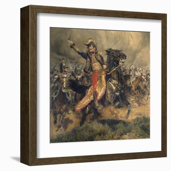 Last Charge of the General Lassalle, Battle of Wagram, July 6, 1809-Edouard Detaille-Framed Art Print