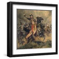 Last Charge of the General Lassalle, Battle of Wagram, July 6, 1809-Edouard Detaille-Framed Art Print